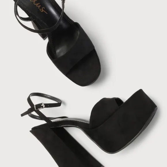 Lulus Black platform shoes brand new in box Lulus - Picture 4 of 7